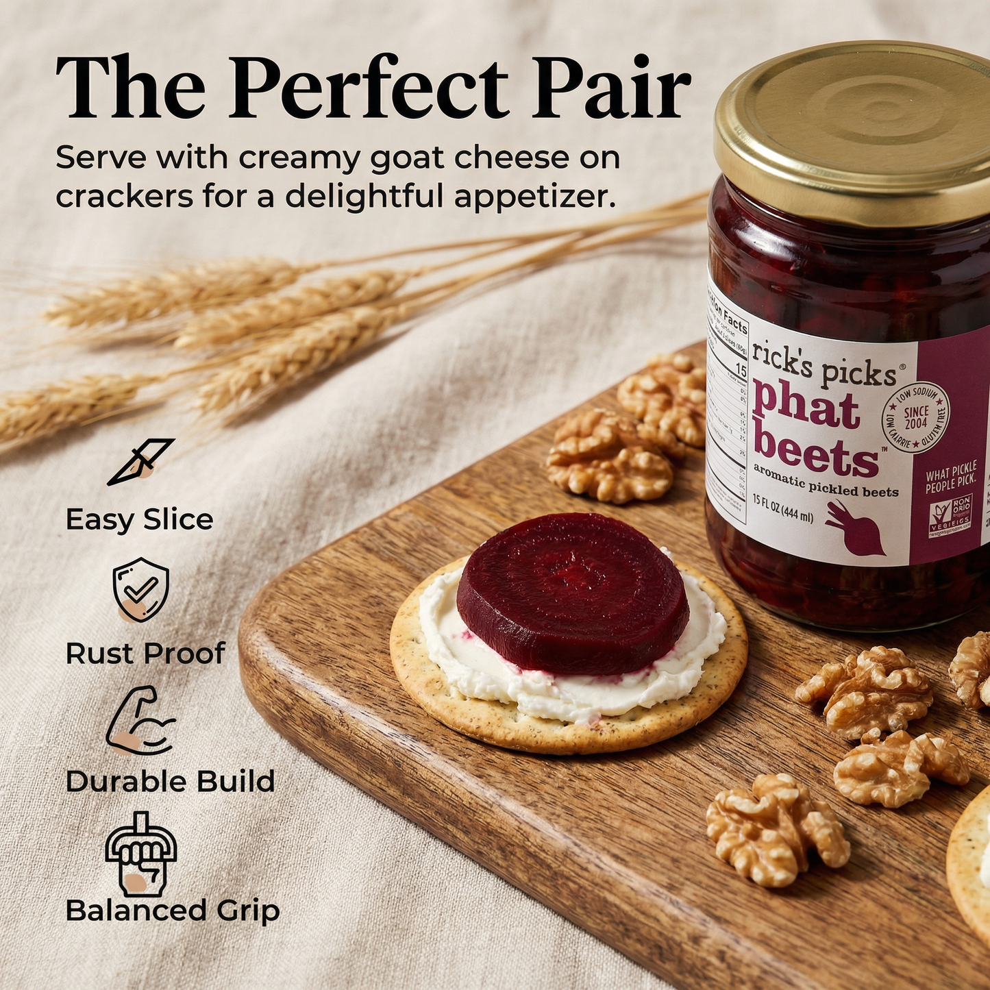 Phat Beets™ — Pickled Ruby Red Beets with Peppercorns & Bay Leaf, 15 oz
